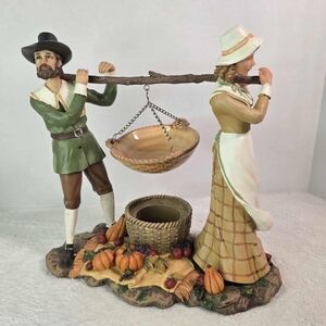Yankee Candle Fall Thanksgiving Pilgrim Couple Tart Burner Warmer 2011